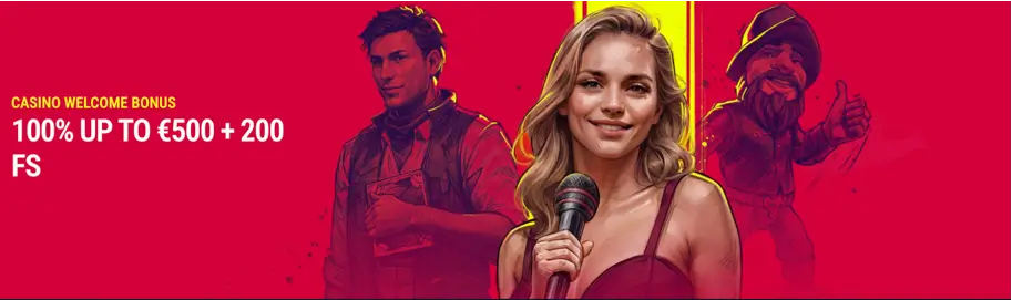 Casino welcome bonus banner