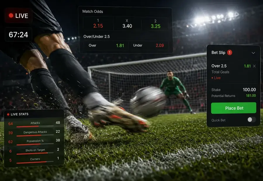 Secure online betting account access illustration